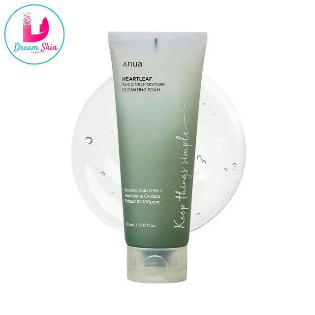 Anua Heartleaf Succinic Moisture Cleansing Foam, 150ml